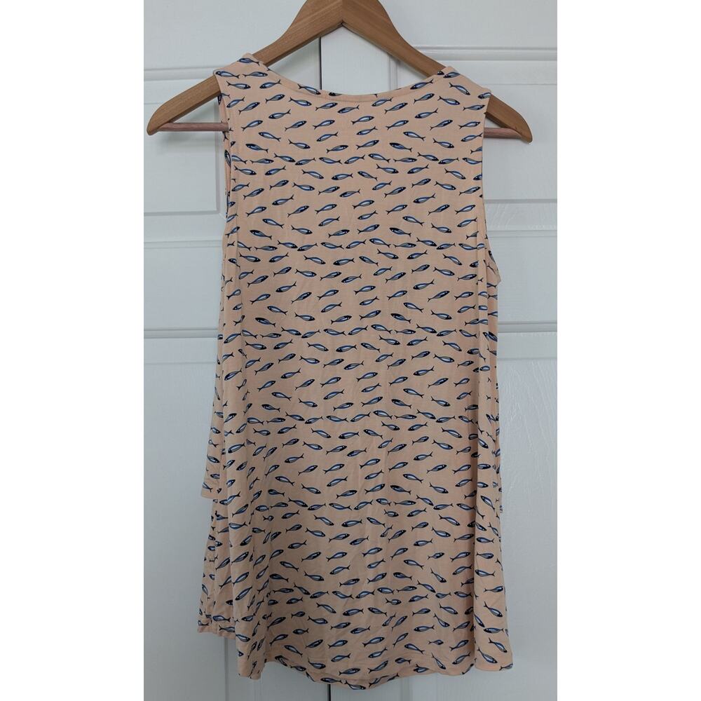 Latched Mama Peach and Navy Tank Top - Picture 4 of 5
